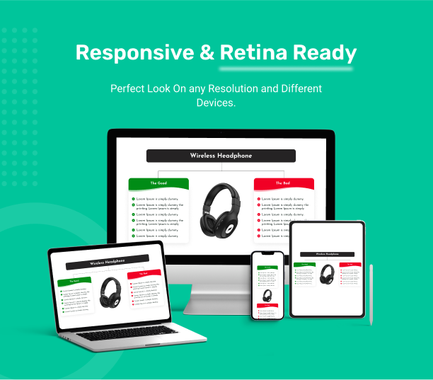 Responsive Design - Advanced Product Features Showcase for Elementor