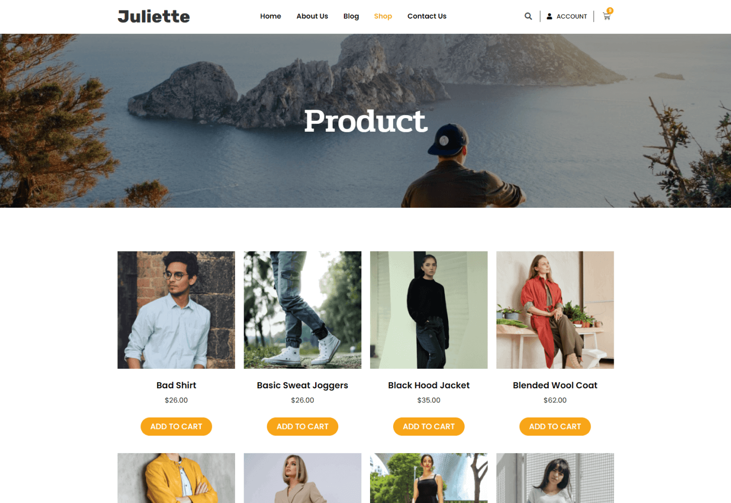 Juliette Shop Page