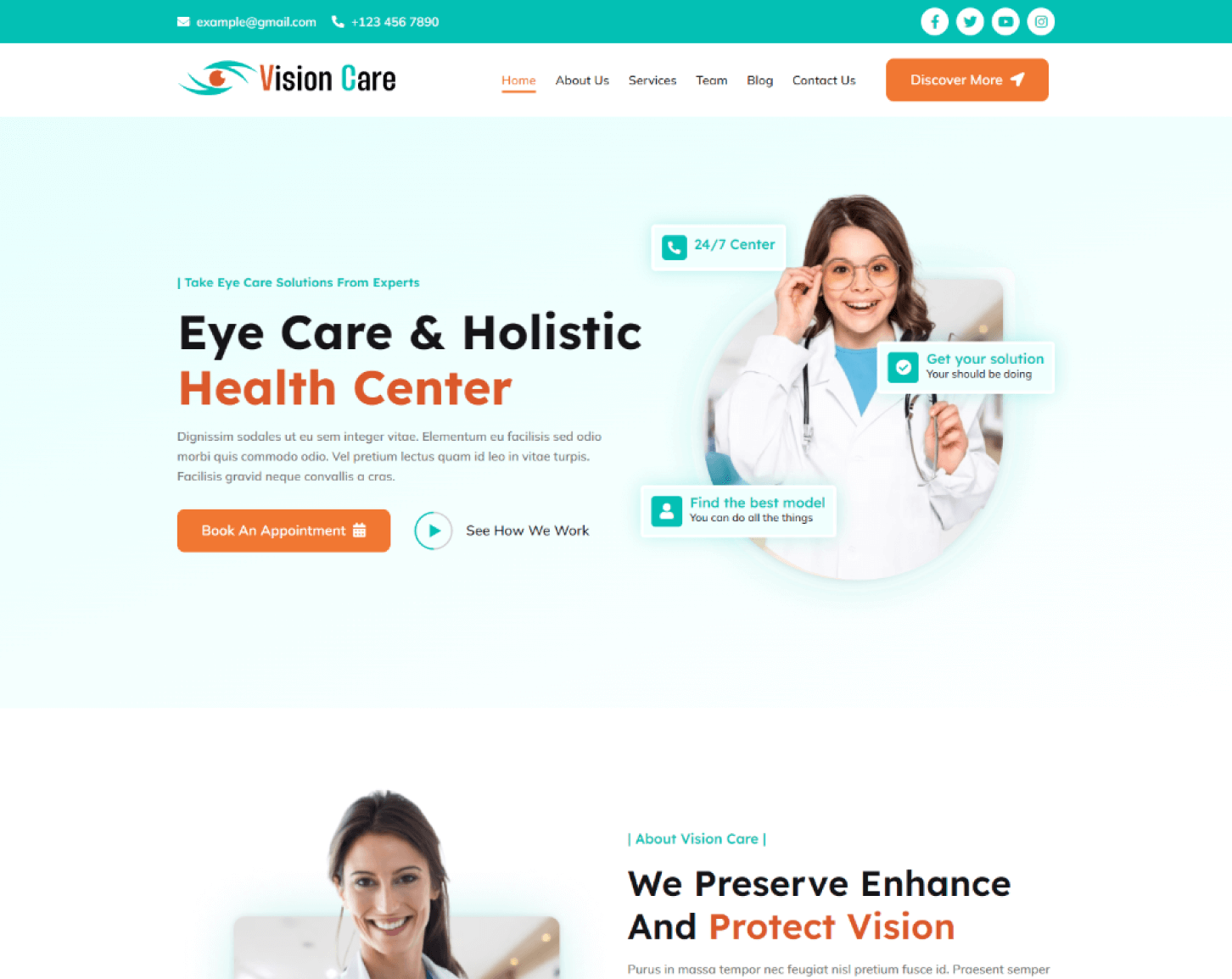 Vision Care Home Page